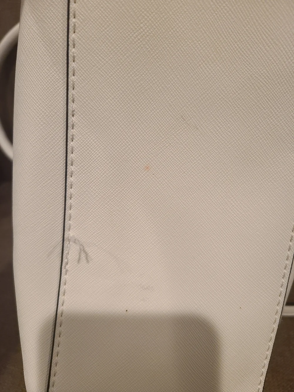 Nine West White Structured Satchel Bag